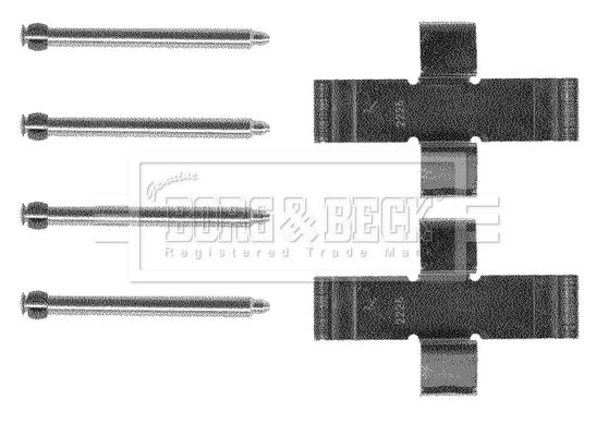 BORG & BECK Комплектующие, колодки дискового тормоза BBK1175